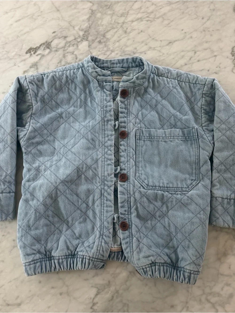 Soor Ploom Denim Quilted Jacket